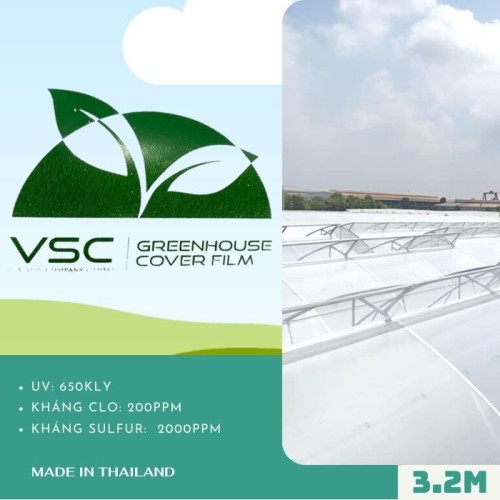 Màng nhà kính Thái Lan - VSC khổ 3.2m x 100m Màng nhà kính Thái Lan - VSC khổ 3.2m x 100m